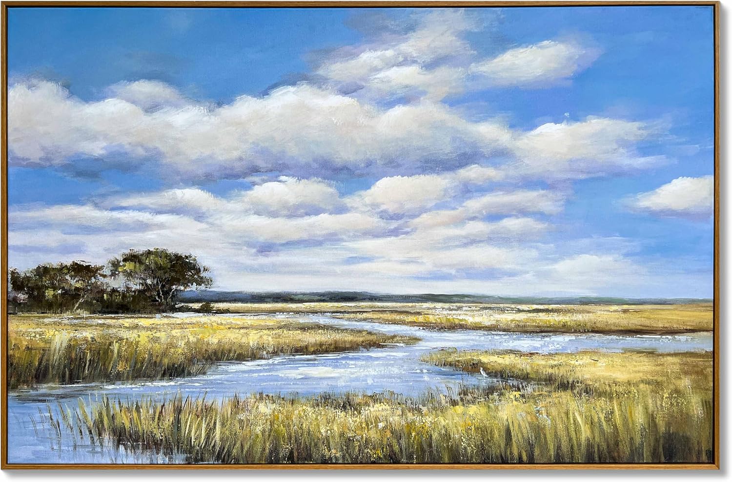 Framed Textured Canvas Wall Art, 24 x 24 inch, Neutral Abstract Landscape