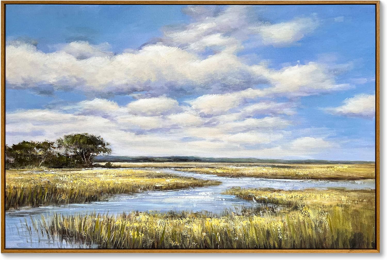 Framed Textured Canvas Wall Art, 24 x 24 inch, Neutral Abstract Landscape