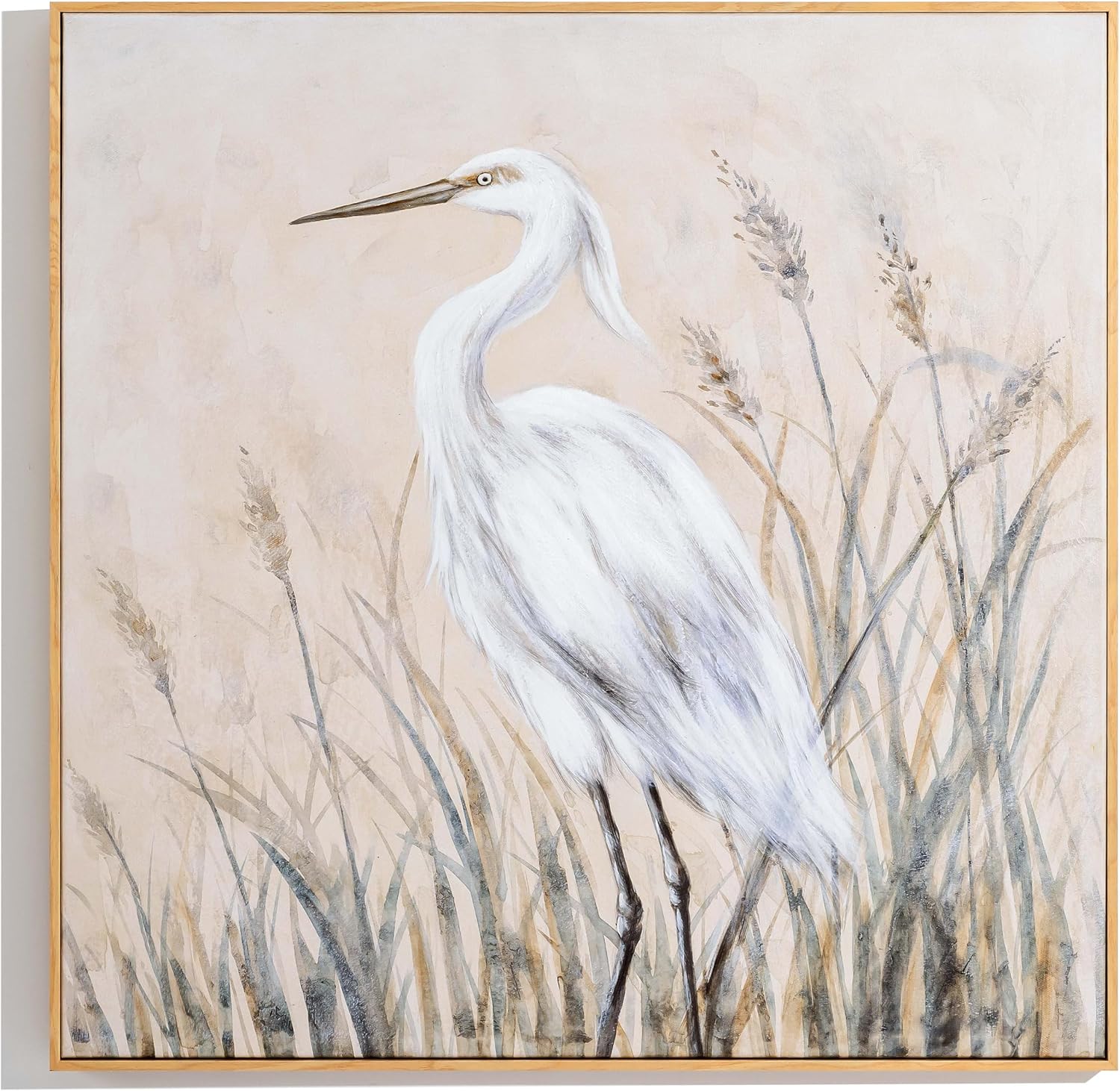 White Egret Framed Art